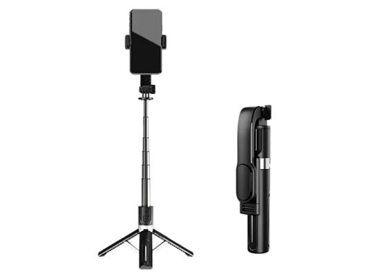 Jmary KT-219 6 Sections Extendable Selfie Stick Tripod Stand with Remote Control - Black